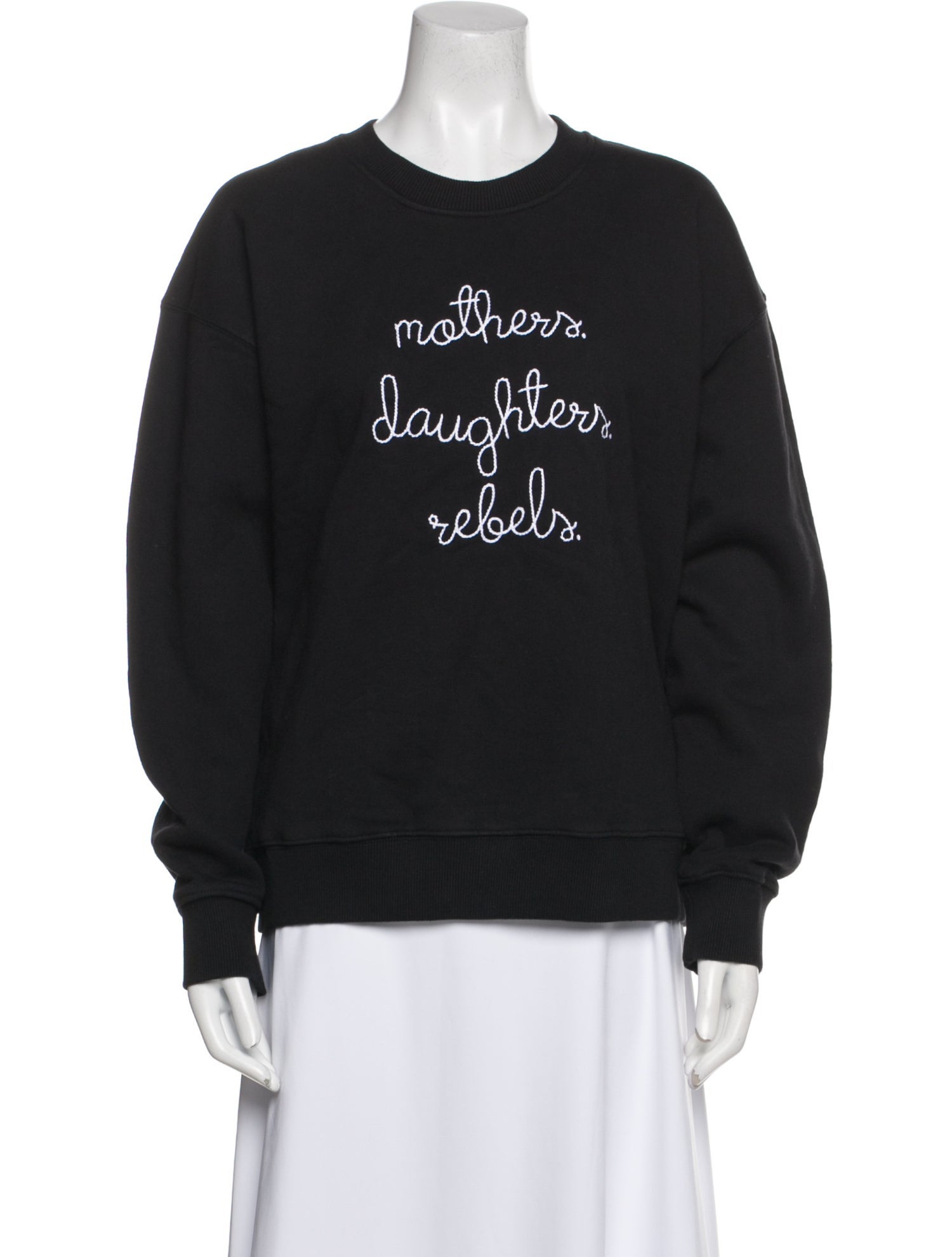 Lingua Franca Graphic Print Crew Neck Sweatshirt