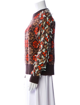 Lingua Franca Wool Printed Sweater