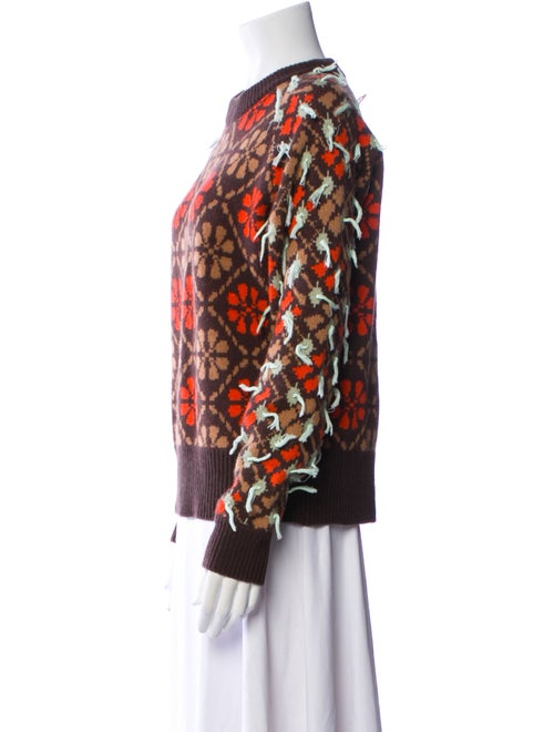 Lingua Franca Wool Printed Sweater