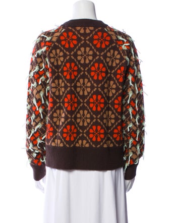 Lingua Franca Wool Printed Sweater