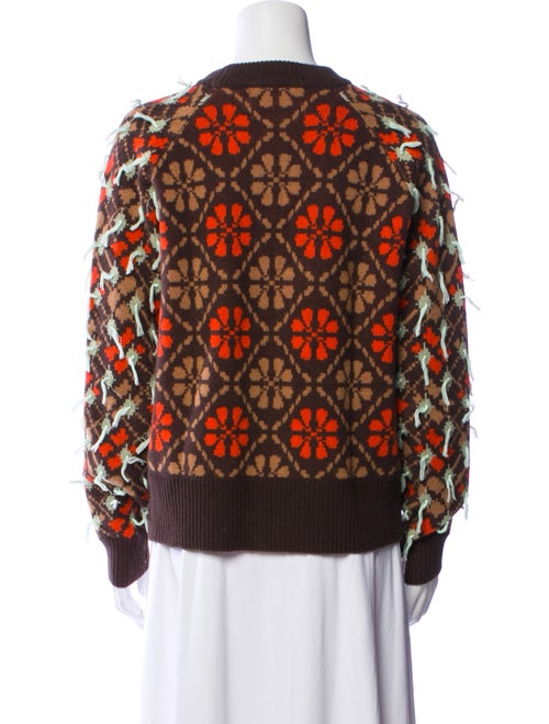 Lingua Franca Wool Printed Sweater