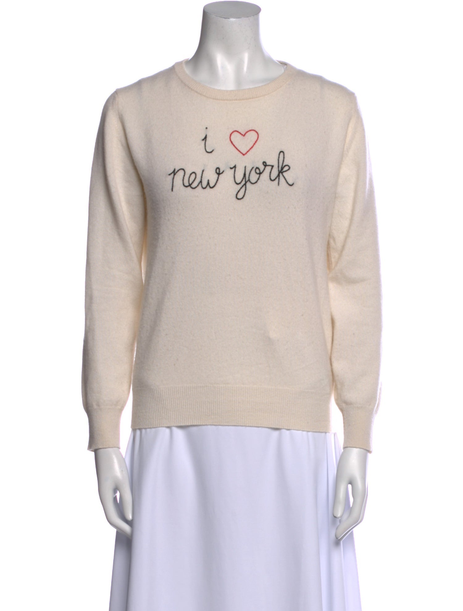 Lingua Franca Cashmere Graphic Print Sweater