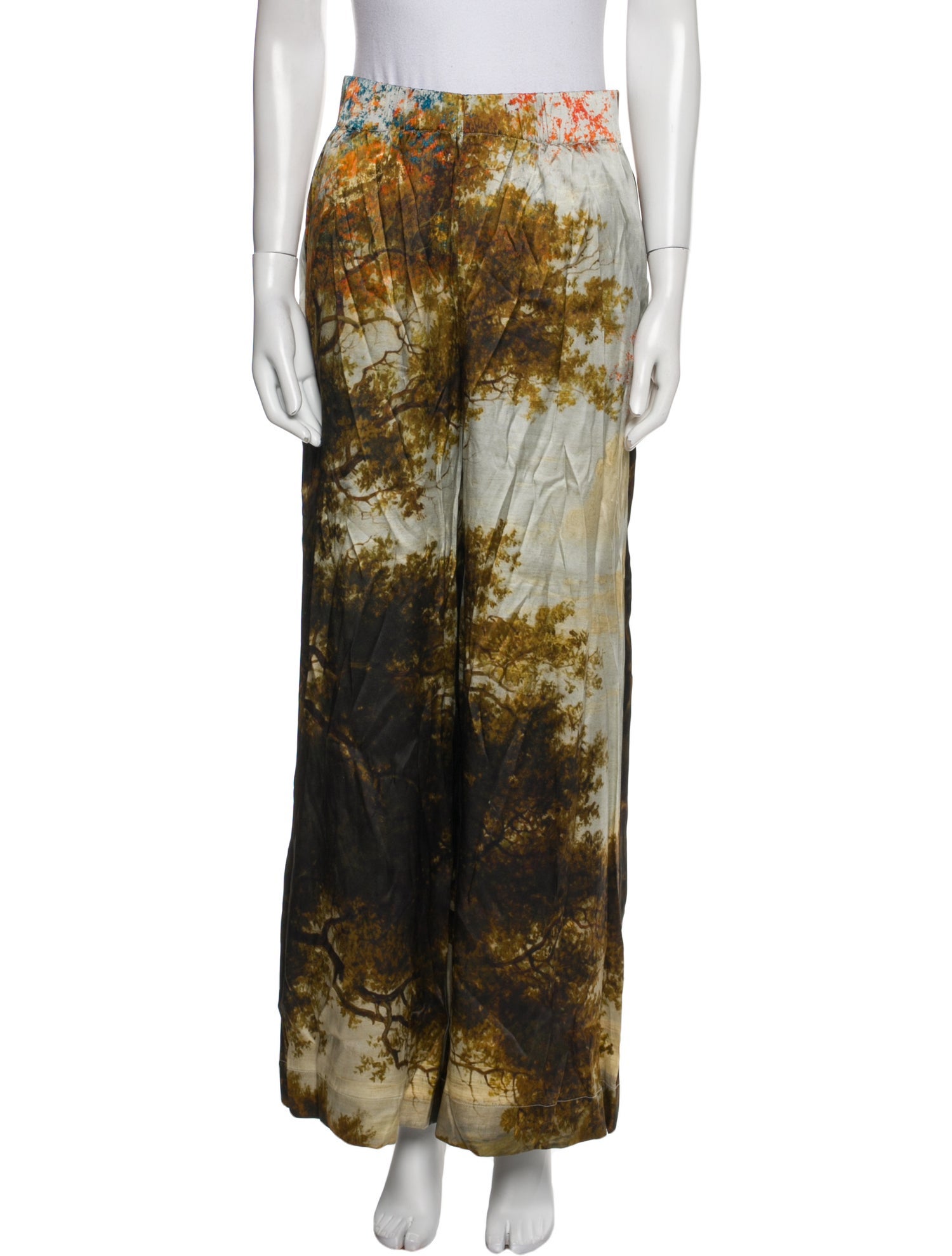 Lingua Franca Printed Wide Leg Pants