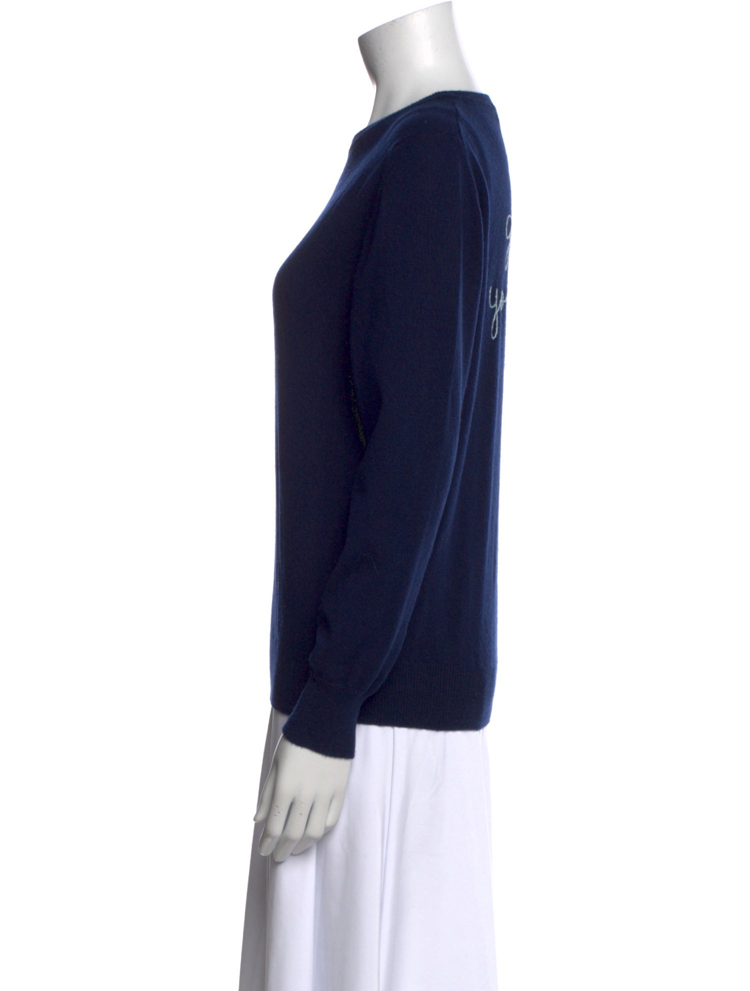Lingua Franca Cashmere Crew Neck Sweater