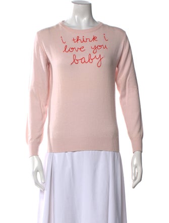 Lingua Franca Cashmere Graphic Print Sweater