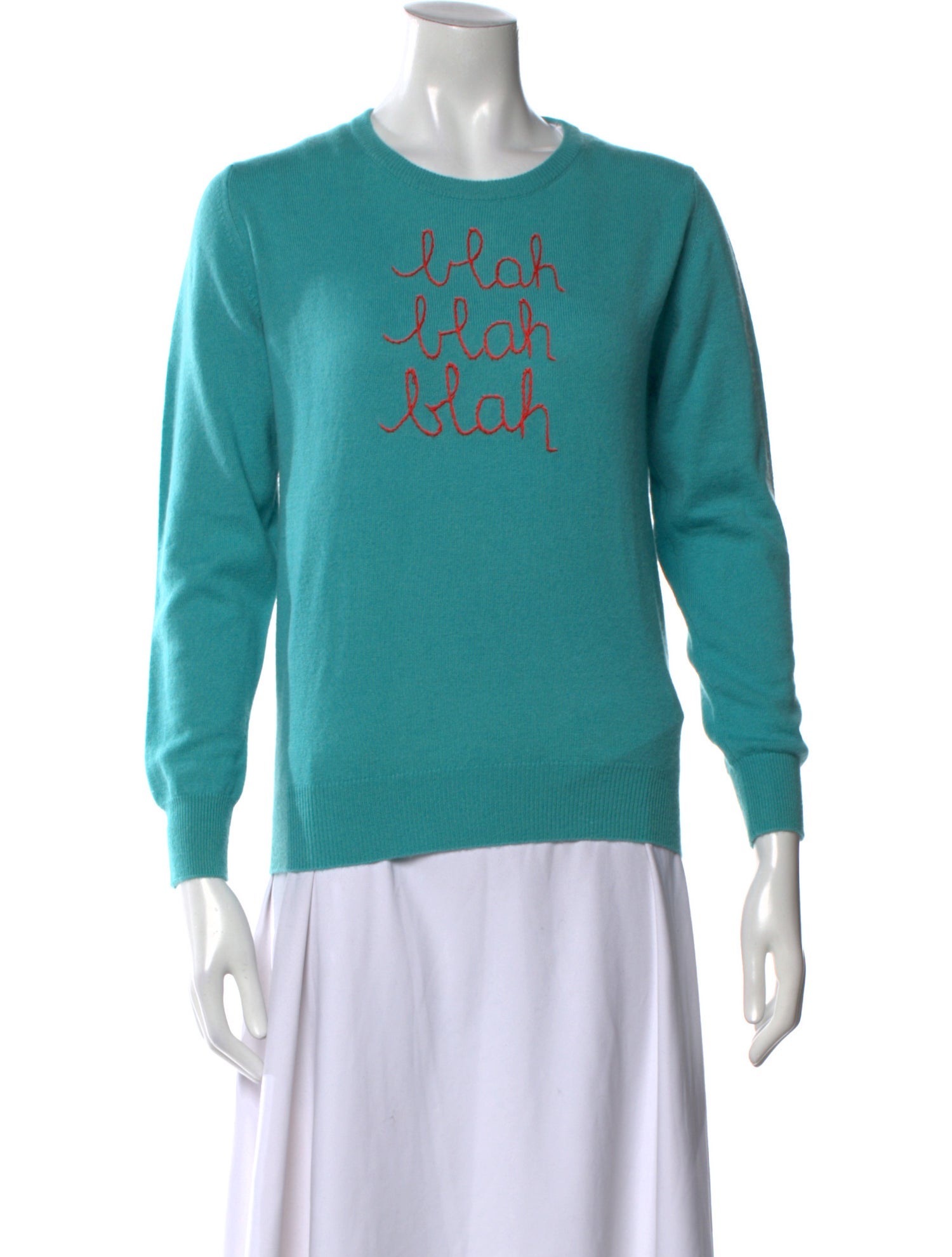 Lingua Franca Cashmere Graphic Print Sweater