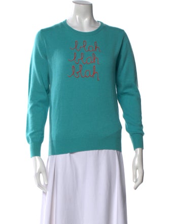 Lingua Franca Cashmere Graphic Print Sweater