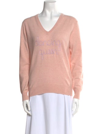 Lingua Franca Cashmere V-Neck Sweater