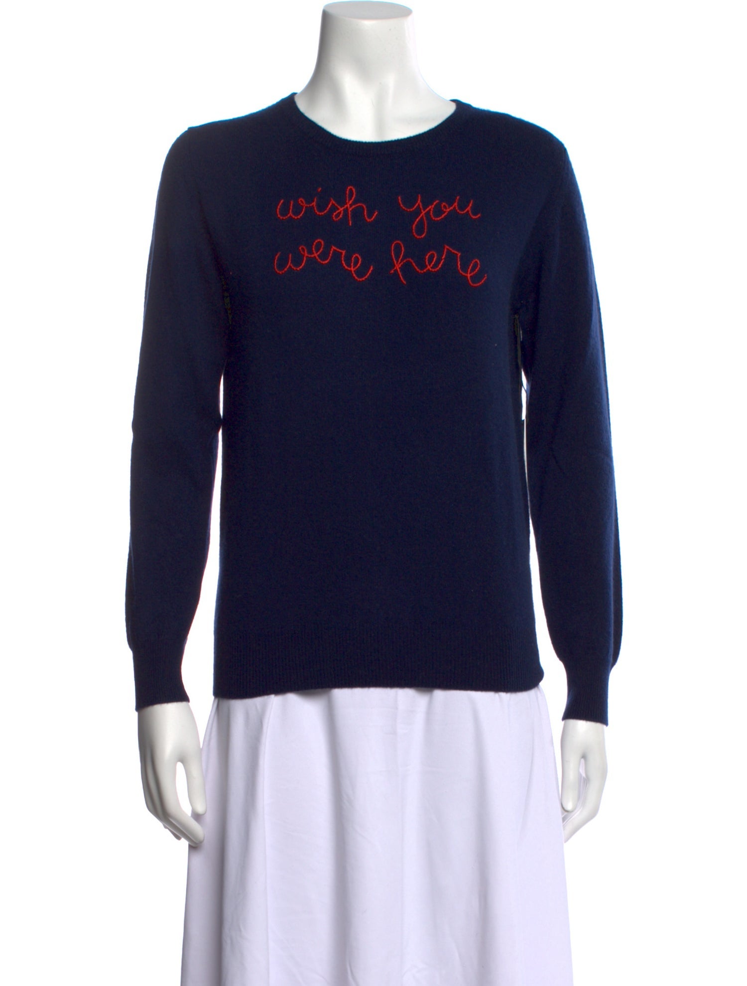 Lingua Franca Cashmere Graphic Print Sweater