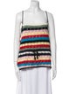 Lingua Franca Striped Square Neckline Sweater
