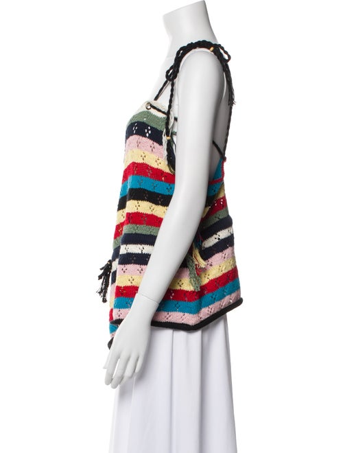 Lingua Franca Striped Square Neckline Sweater