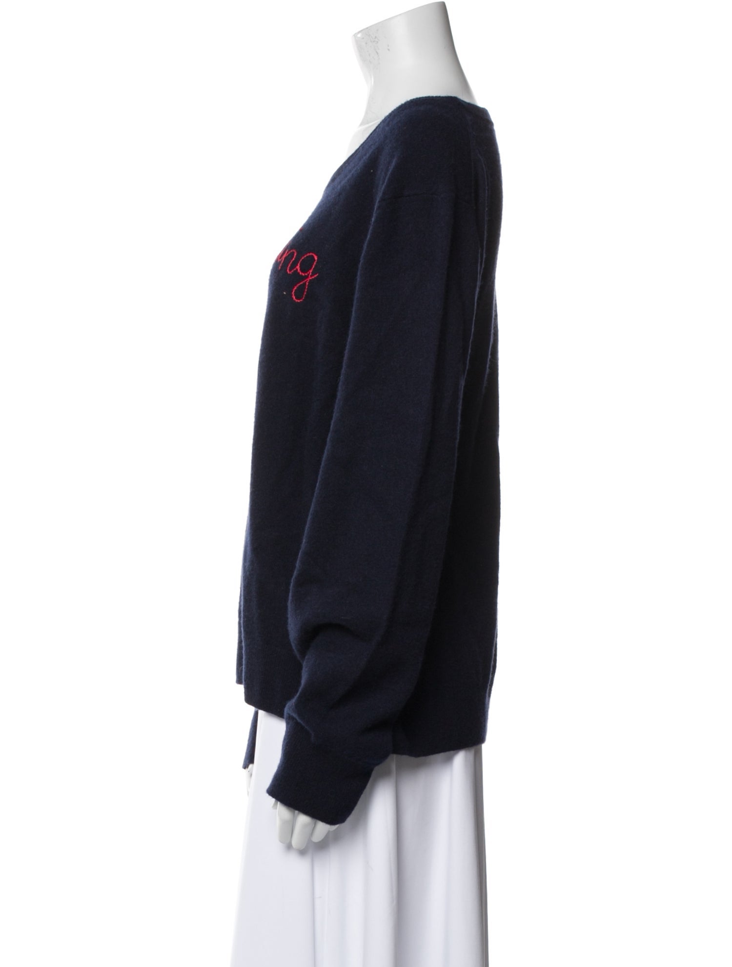 Lingua Franca Cashmere Graphic Print Sweater