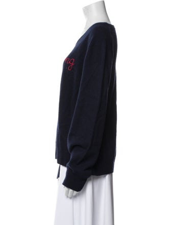 Lingua Franca Cashmere Graphic Print Sweater