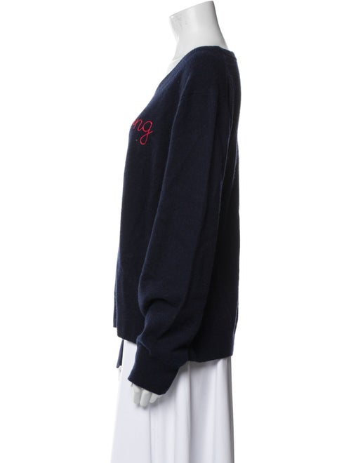 Lingua Franca Cashmere Graphic Print Sweater