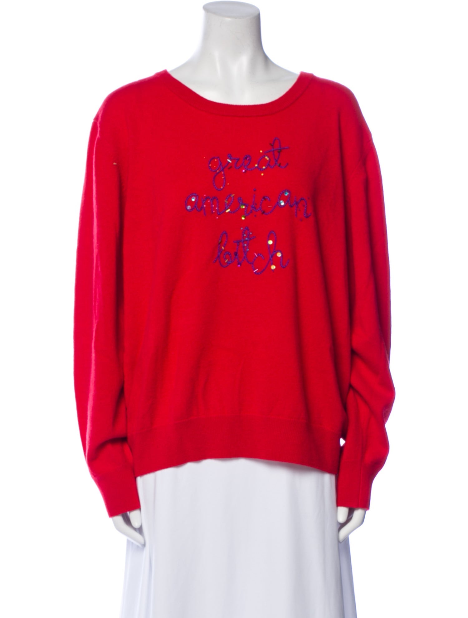 Lingua Franca Cashmere Graphic Print Sweater w/ Tags