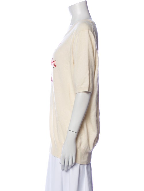 Lingua Franca Cashmere Graphic Print Sweater