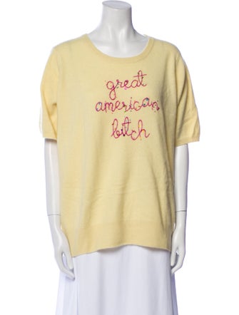 Lingua Franca Cashmere Graphic Print Sweater