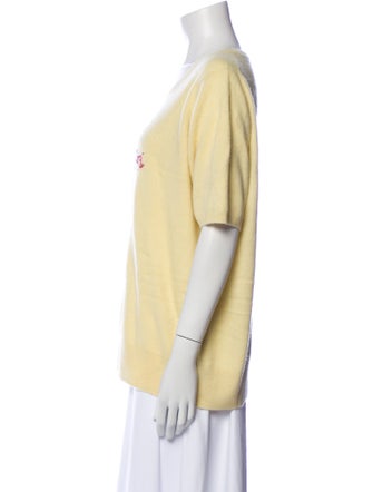 Lingua Franca Cashmere Graphic Print Sweater