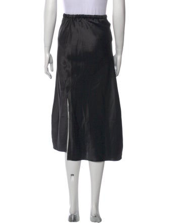 Lingua Franca Silk Midi Length Skirt