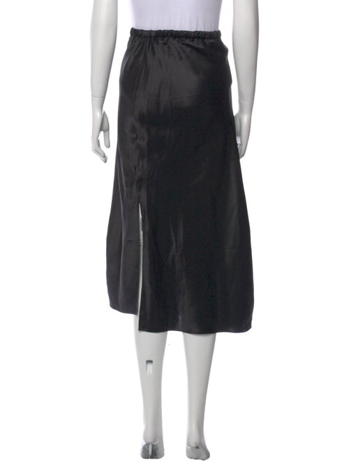 Lingua Franca Silk Midi Length Skirt