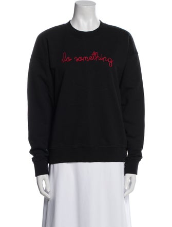 Lingua Franca Graphic Print Crystal Embellishments Sweatpants