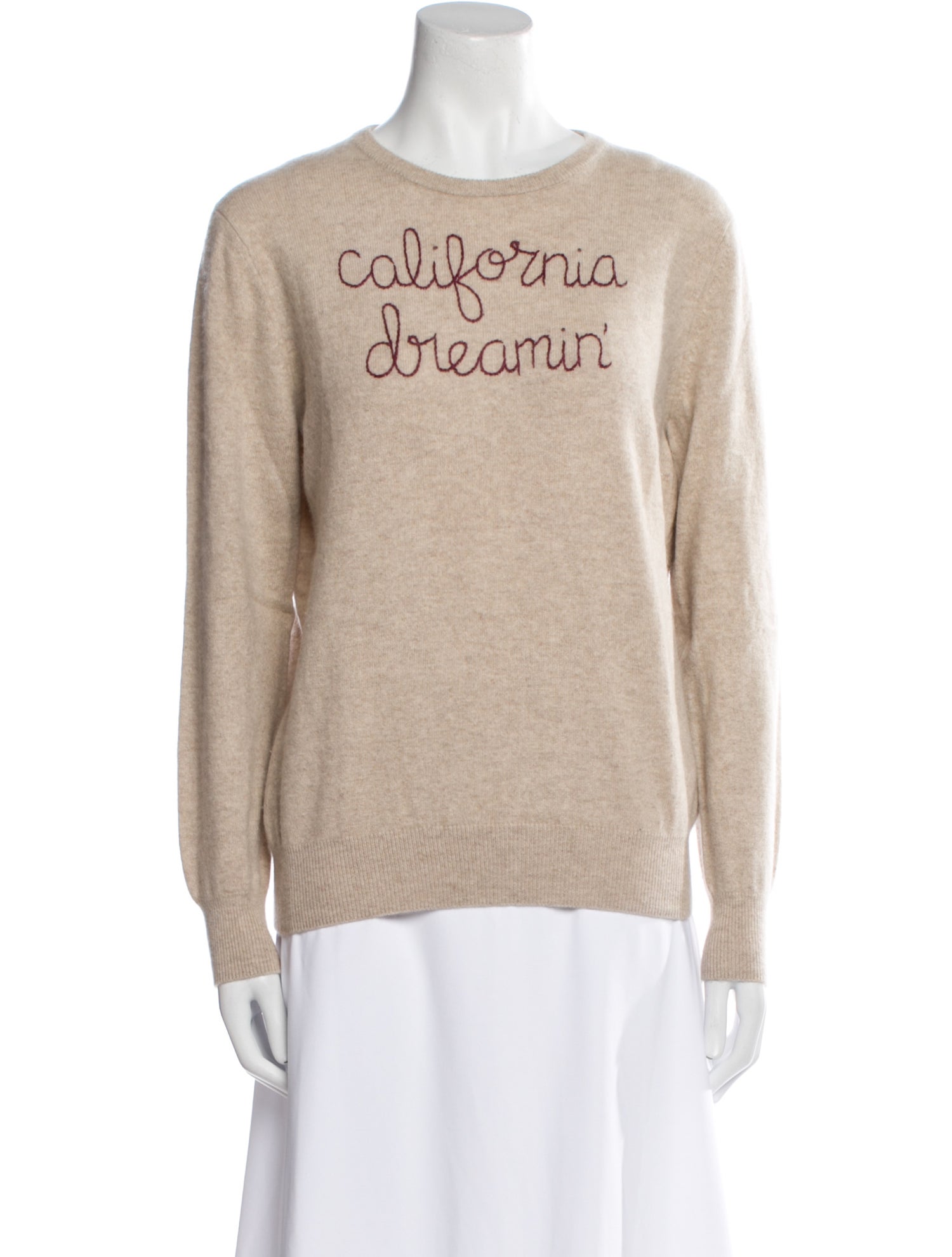 Lingua Franca Cashmere Graphic Print Sweater