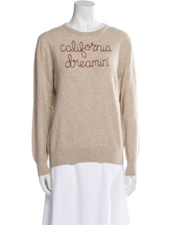 Lingua Franca Cashmere Graphic Print Sweater