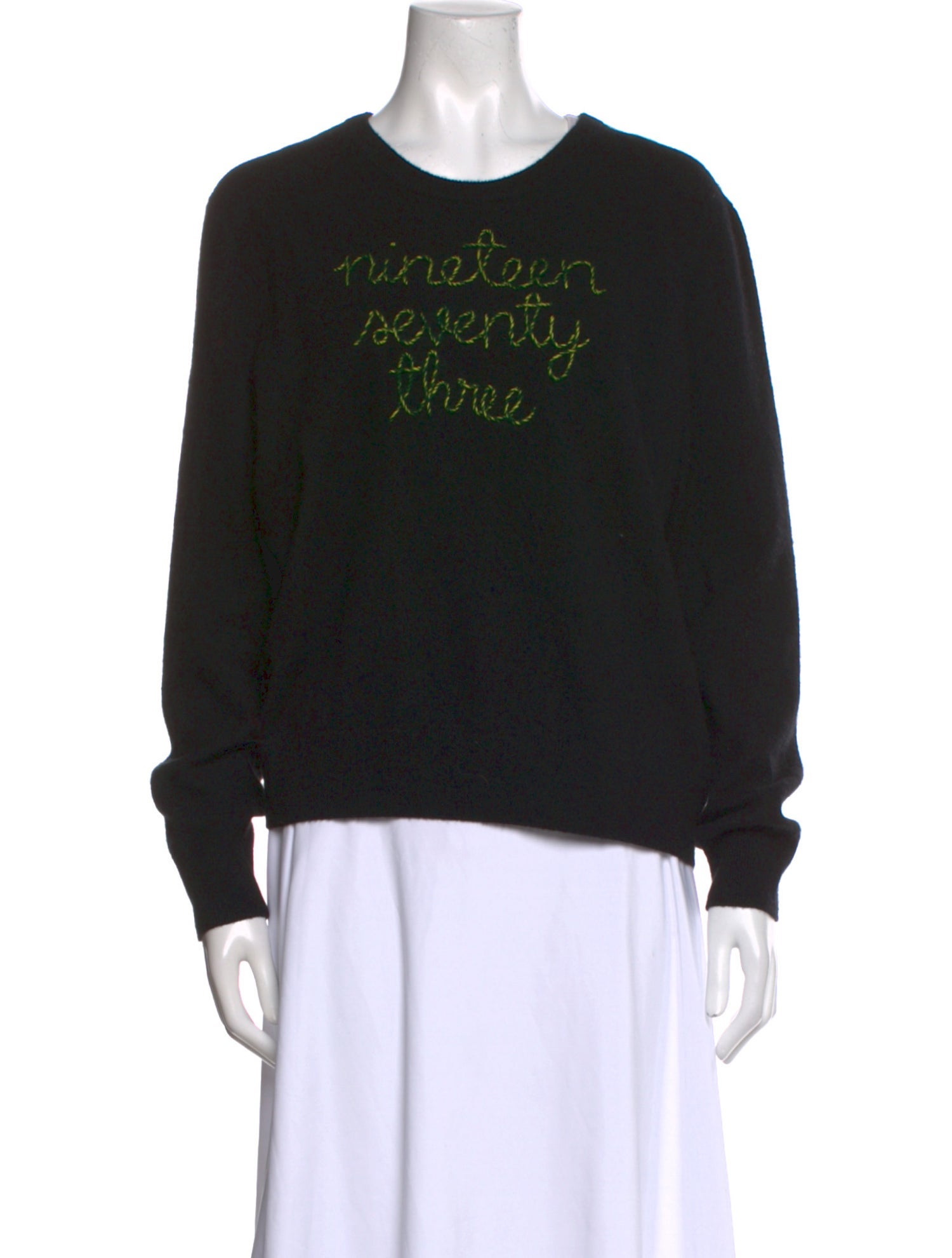 Lingua Franca Cashmere Graphic Print Sweater