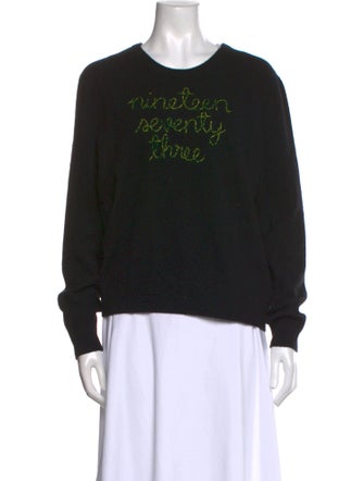 Lingua Franca Cashmere Graphic Print Sweater