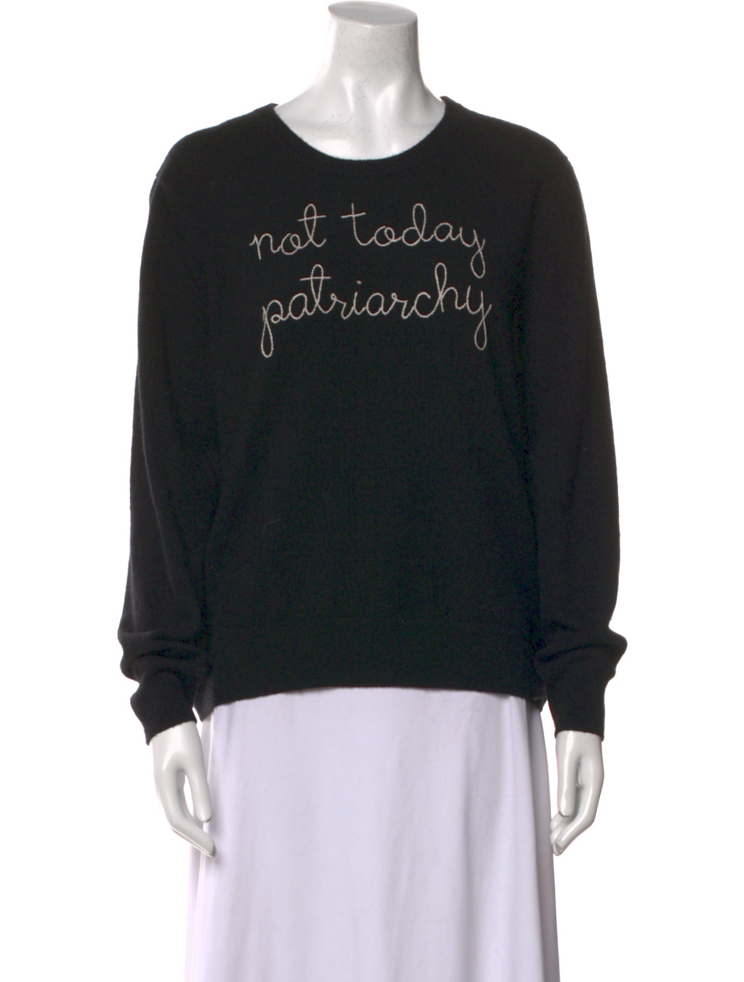 Lingua Franca Cashmere Graphic Print Sweater
