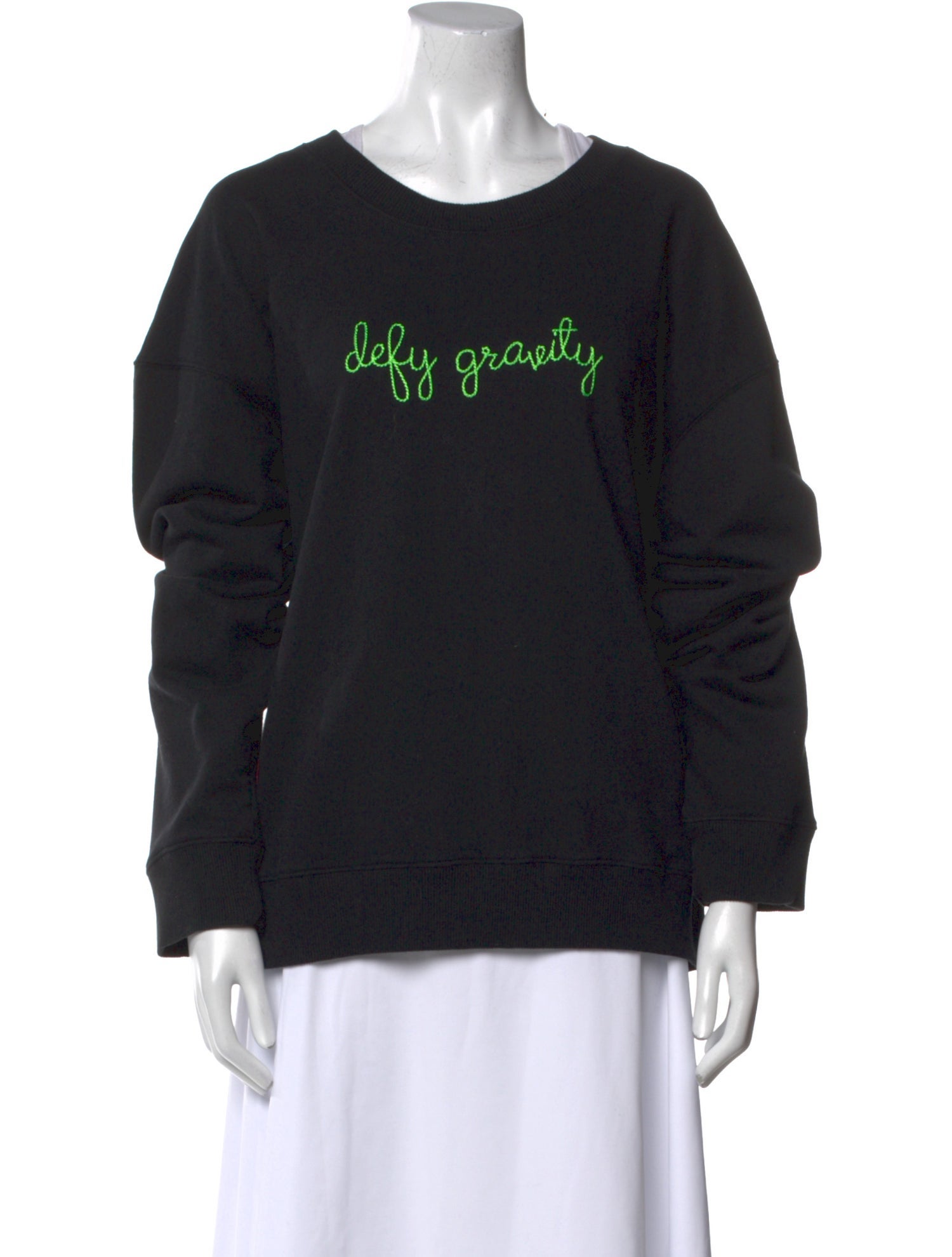 Lingua Franca Graphic Print Crew Neck Sweatshirt w/ Tags