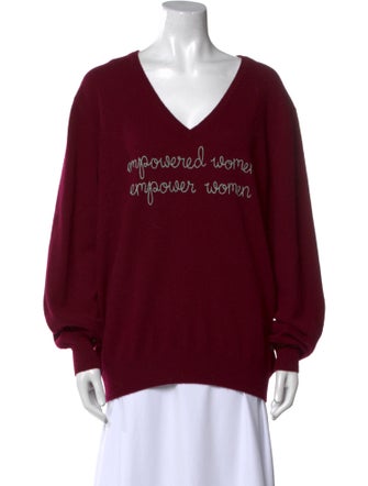 Lingua Franca Cashmere Graphic Print Sweater