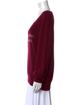 Lingua Franca Cashmere Graphic Print Sweater