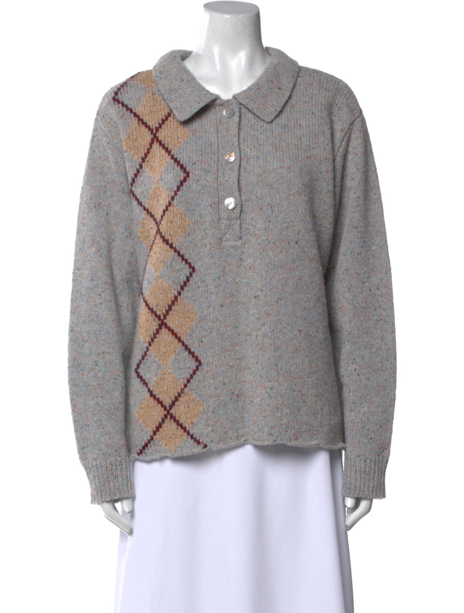 Lingua Franca Wool Crew Neck Sweater