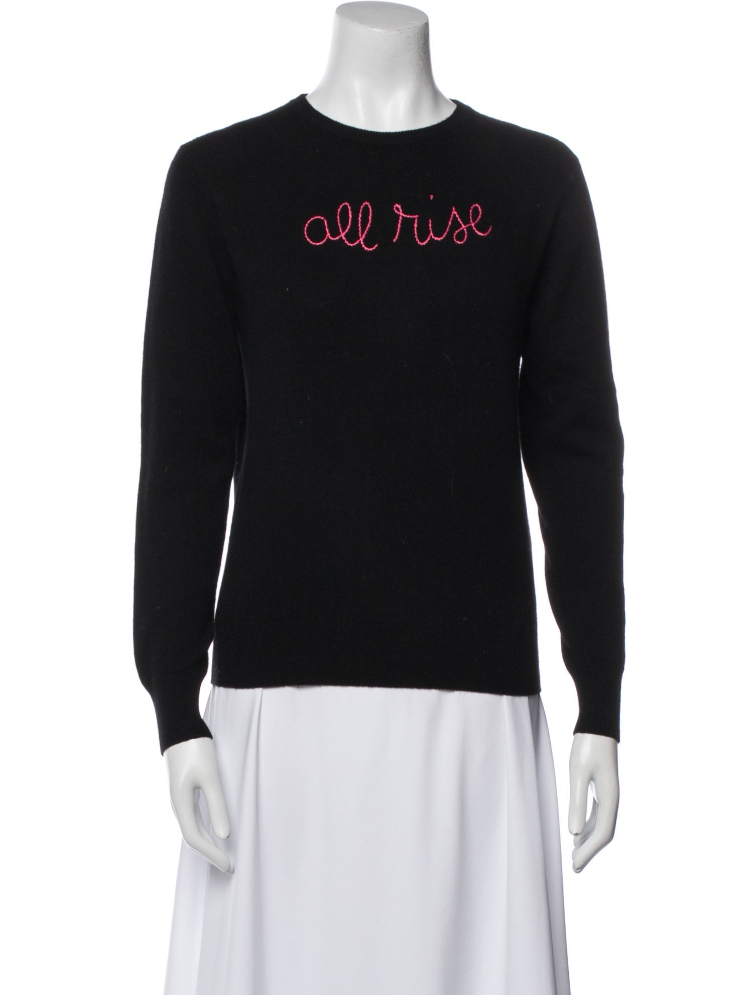 Lingua Franca Cashmere Graphic Print Sweater