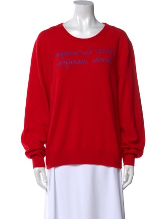 Lingua Franca Cashmere Graphic Print Sweater