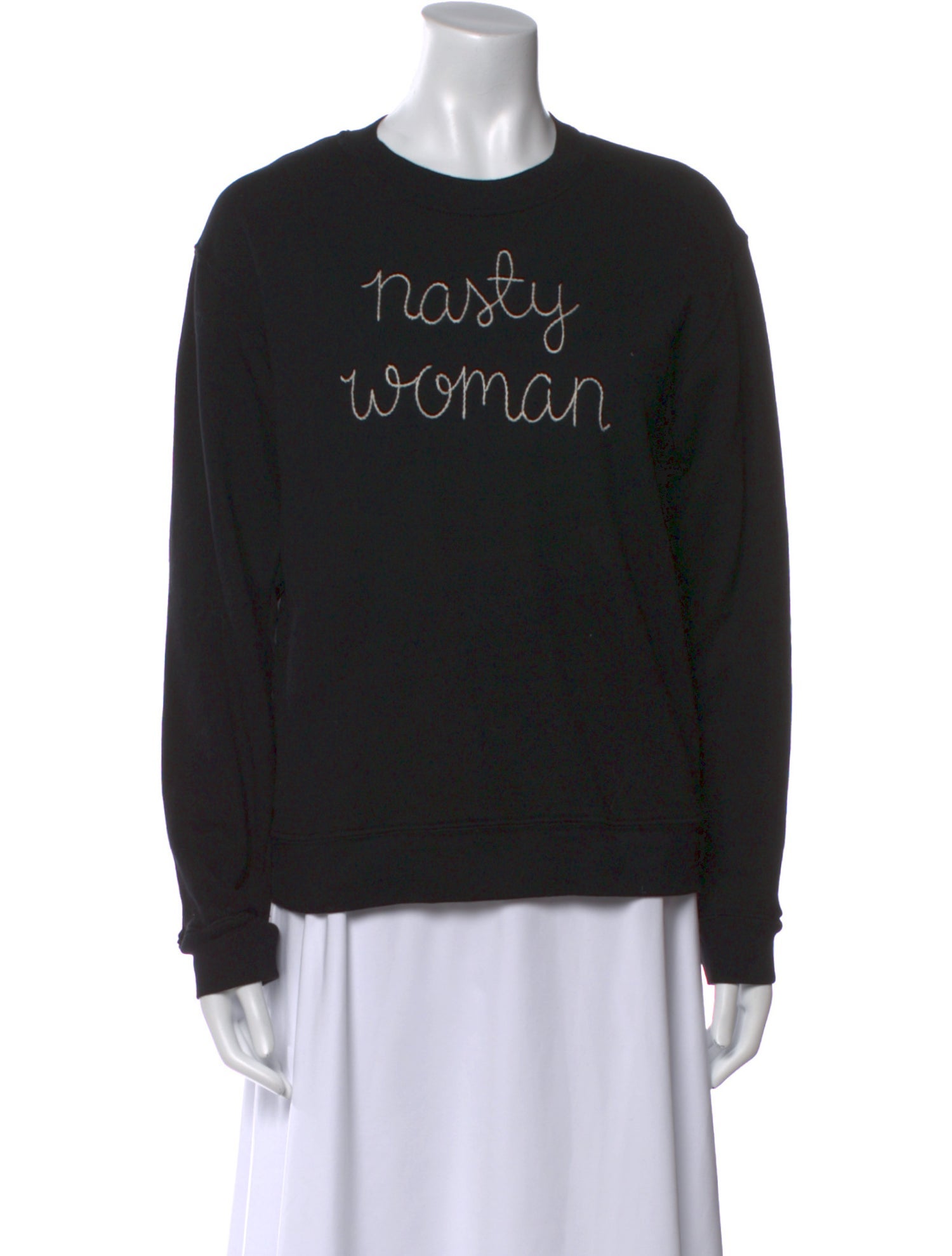 Lingua Franca Graphic Print Crew Neck Sweater