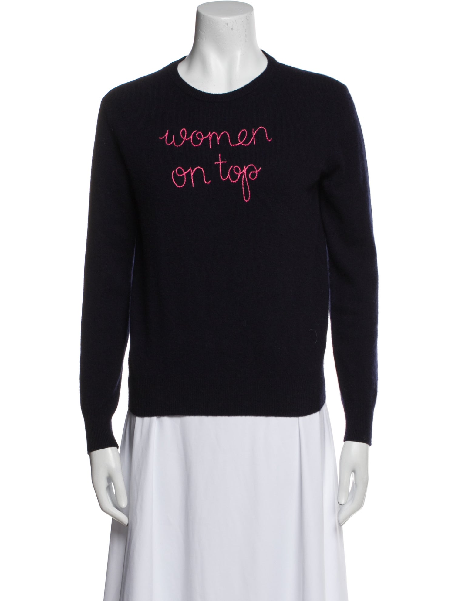 Lingua Franca Cashmere Graphic Print Sweater