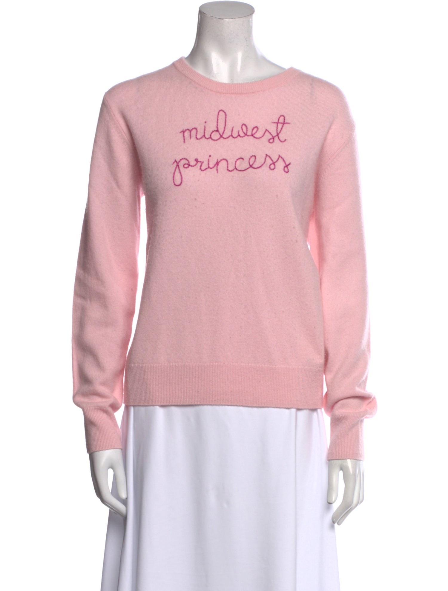 Lingua Franca Cashmere Graphic Print Sweater