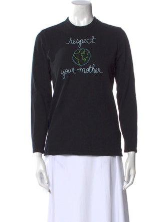 Lingua Franca Graphic Print Crew Neck Sweatshirt