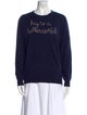 Lingua Franca Cashmere Graphic Print Sweater