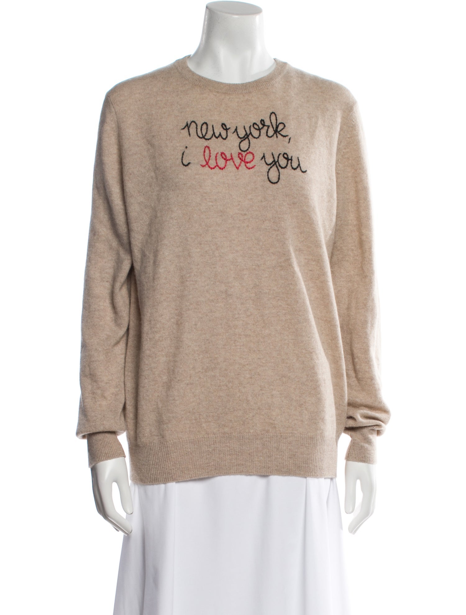 Lingua Franca Cashmere Graphic Print Sweater