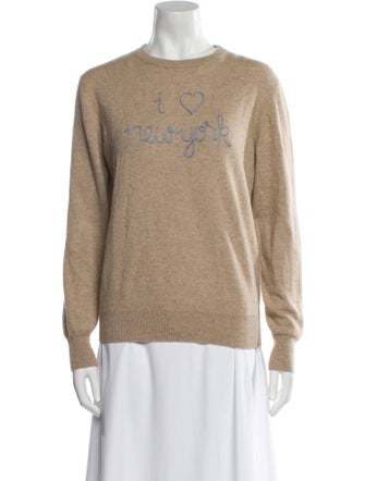 Lingua Franca Cashmere Graphic Print Sweater