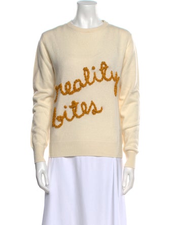 Lingua Franca Cashmere Graphic Print Sweatshirt