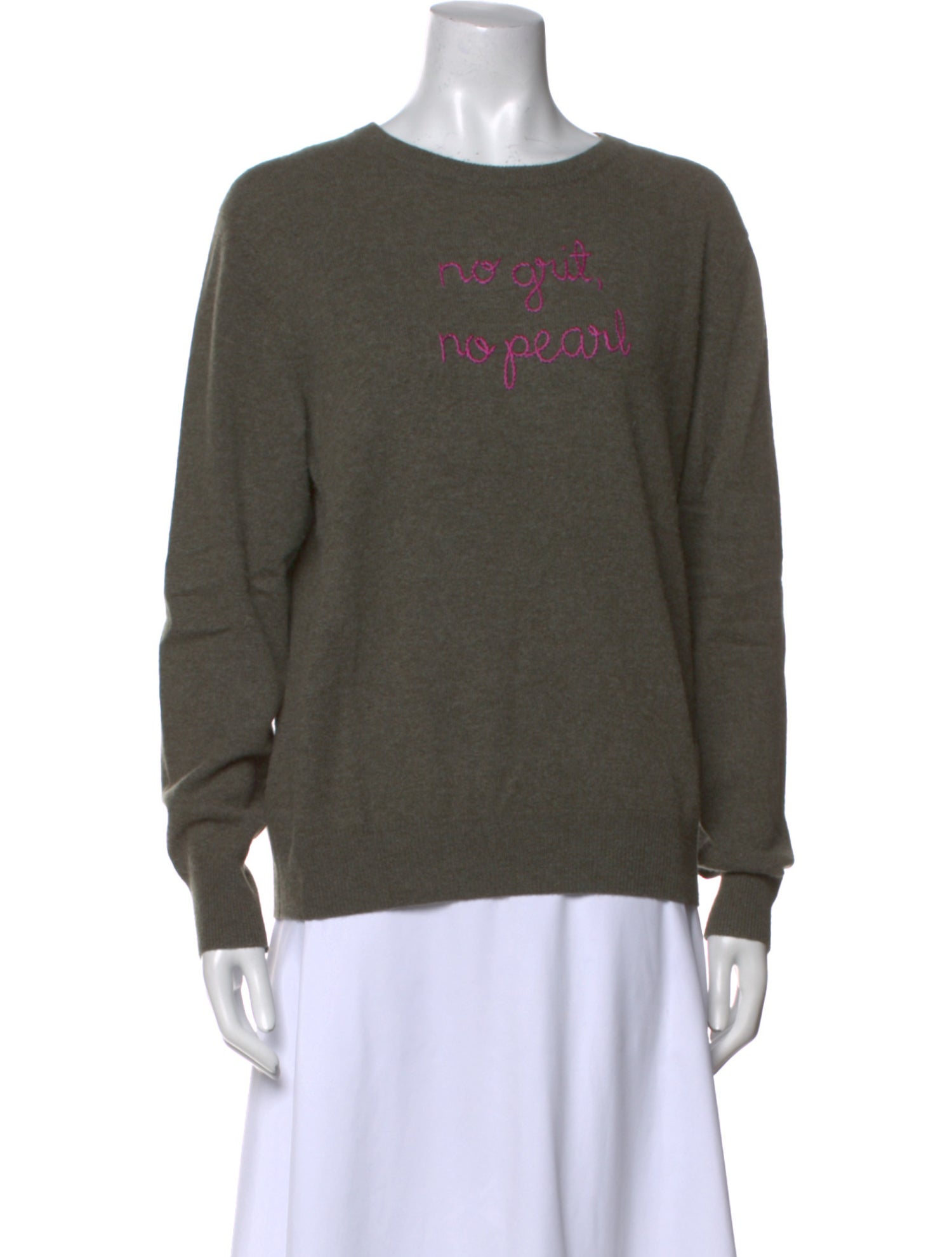 Lingua Franca Cashmere Graphic Print Sweater