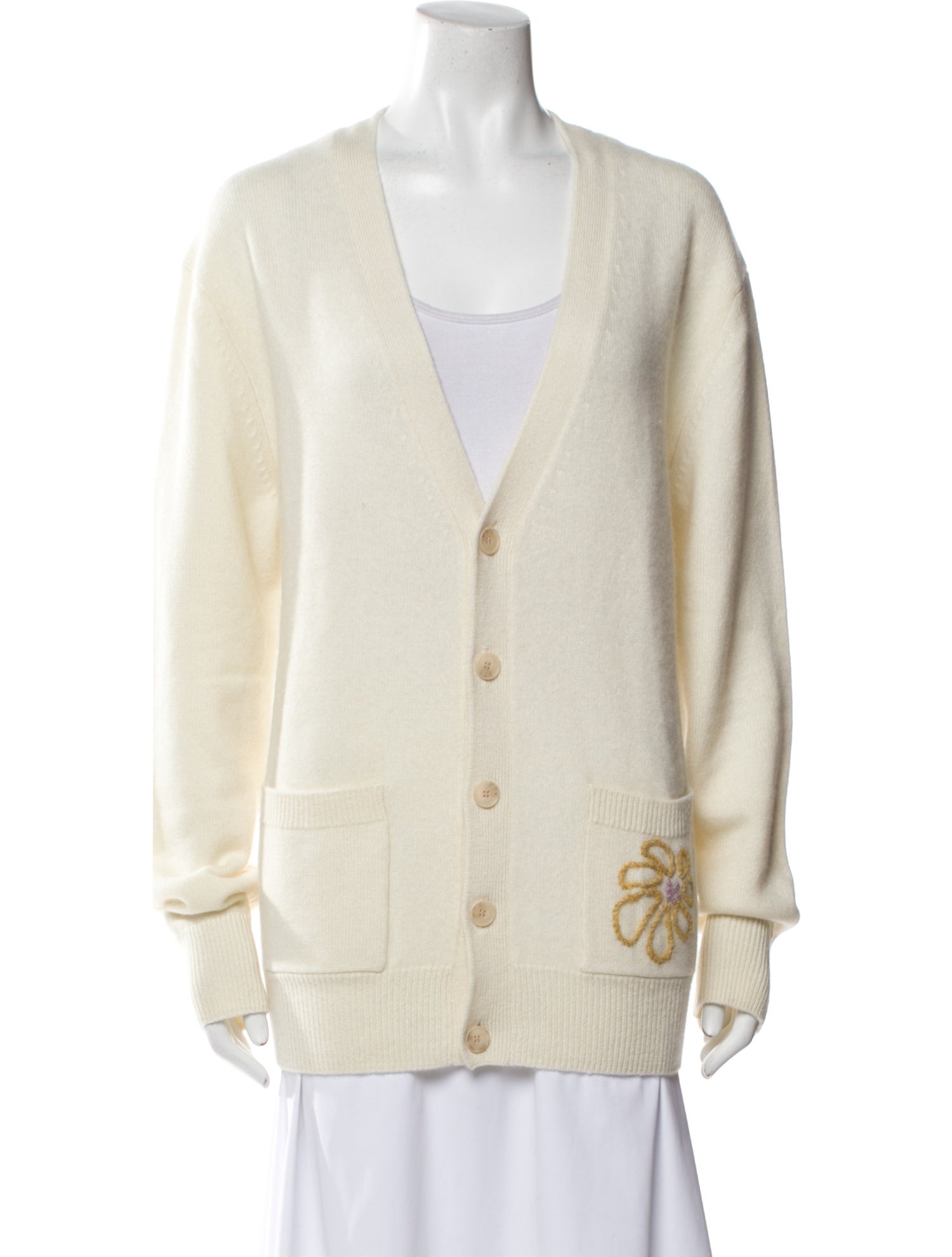 Lingua Franca Cashmere V-Neck Sweater