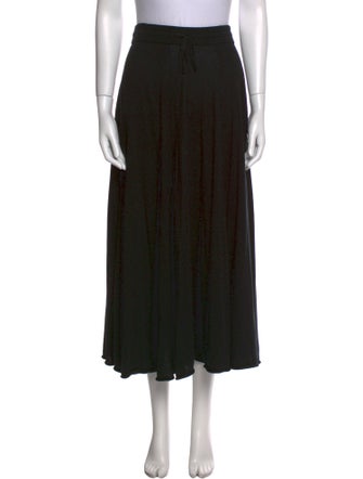 Lingua Franca Silk Midi Length Skirt