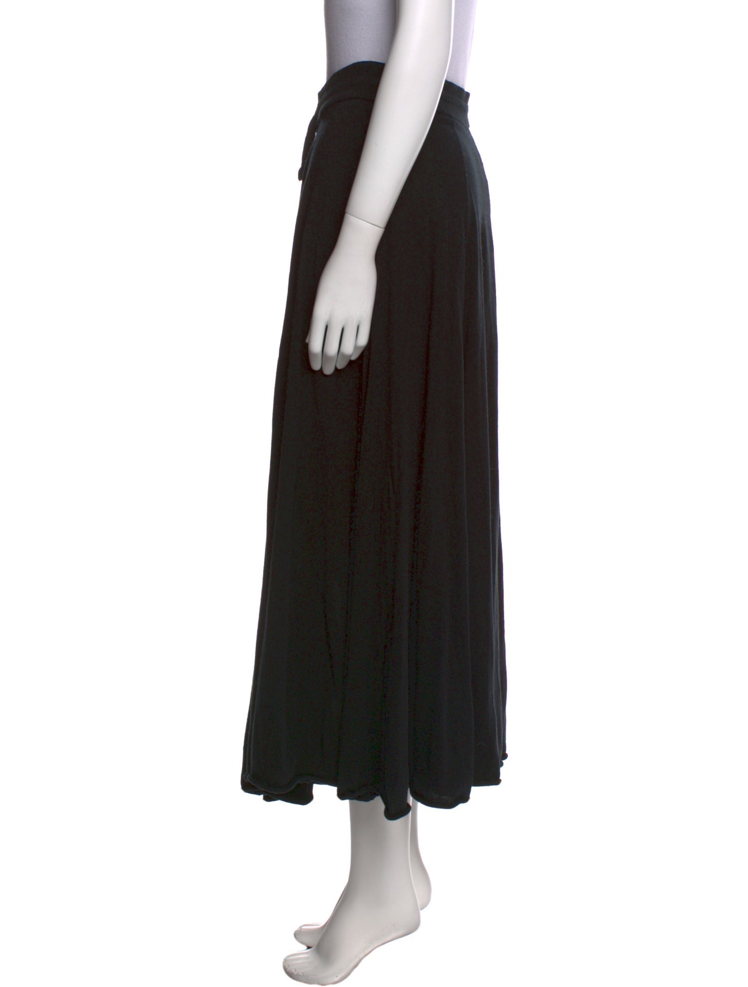 Lingua Franca Silk Midi Length Skirt