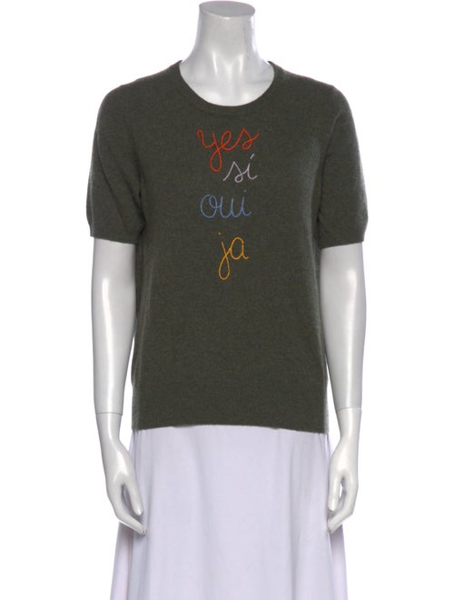 Lingua Franca Cashmere Graphic Print Sweater