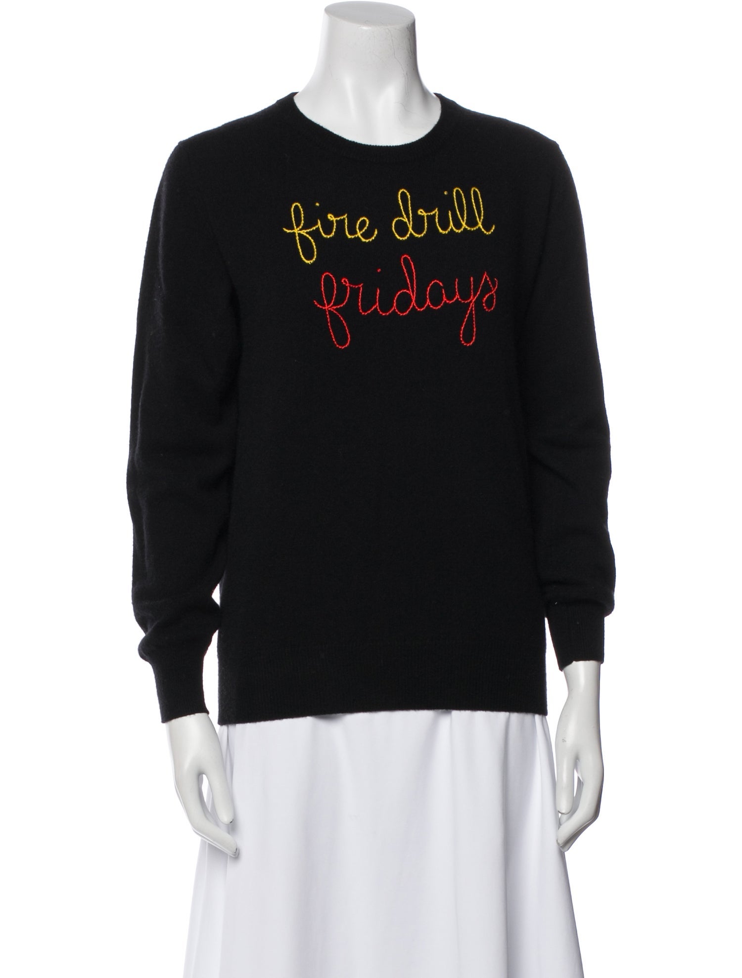 Lingua Franca Cashmere Graphic Print Sweater